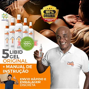 Kit com 5 unidades do Libid Gel original + manual de instrução – envio rápido e discreto